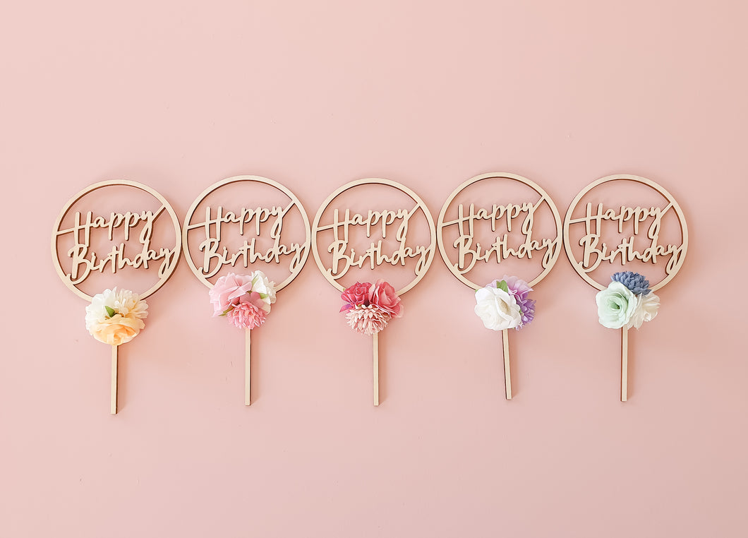HAPPY BIRTHDAY cake toppers