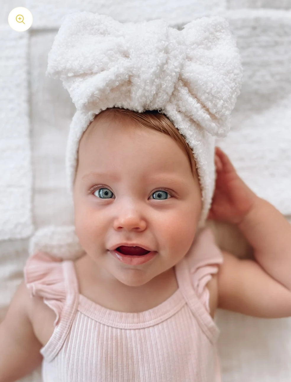 Little & Fern teddy top knot | milk