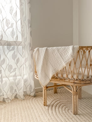 MUSLIN CRINKLE BLANKET | WHITE