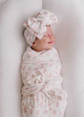 SWADDLE SET | PAISLEY PEONY | LITTLE & FERN
