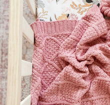 Rose Organic Knitted Blanket
