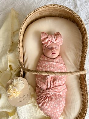 Rosie Blush swaddle set